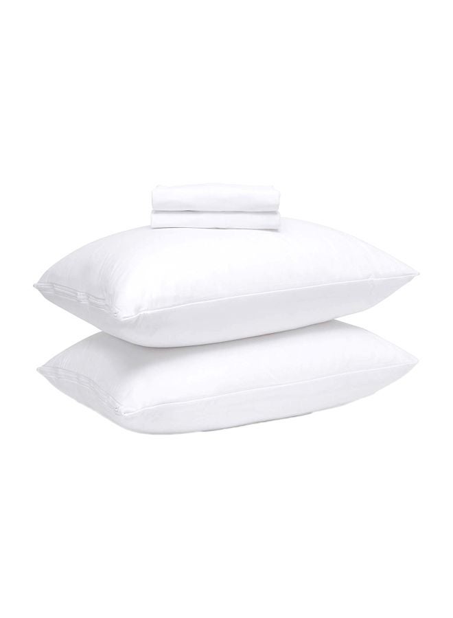 2-Piece Waterproof Pillow Protector White 26x20inch