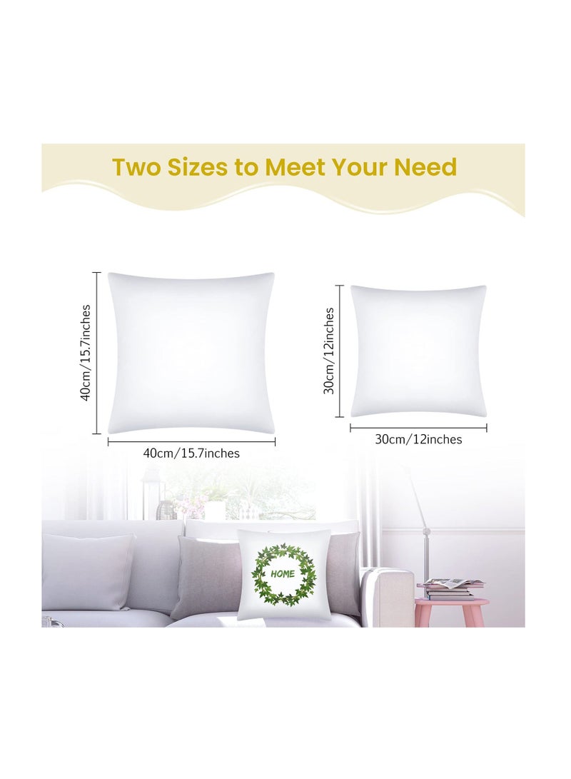 SYOSI, 6 Pieces Sublimation Blanks Pillow Cases, White Cushion Covers with Heat Press DIY, Transfer Polyester Peach Skin Cover Concealed Zipper