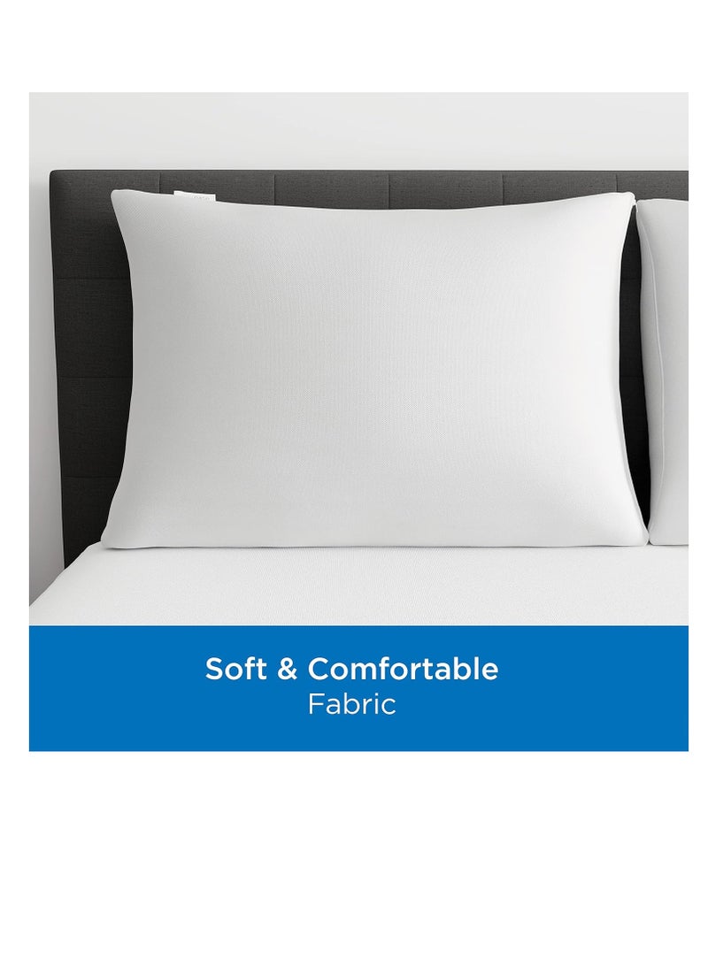 Set of 2 king AllerEase pillow protectors moisture wicking advanced allergy protection premium polyester zippered protectors