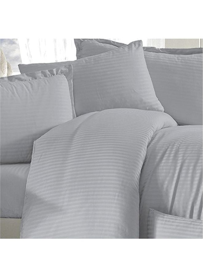 6-Piece Striped Comforter Set Grey