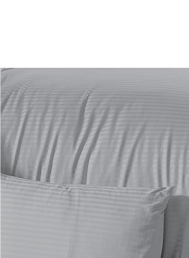 6-Piece Striped Comforter Set Grey