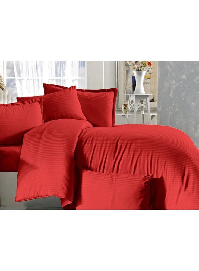 6-Piece Comforter Set Cotton Red