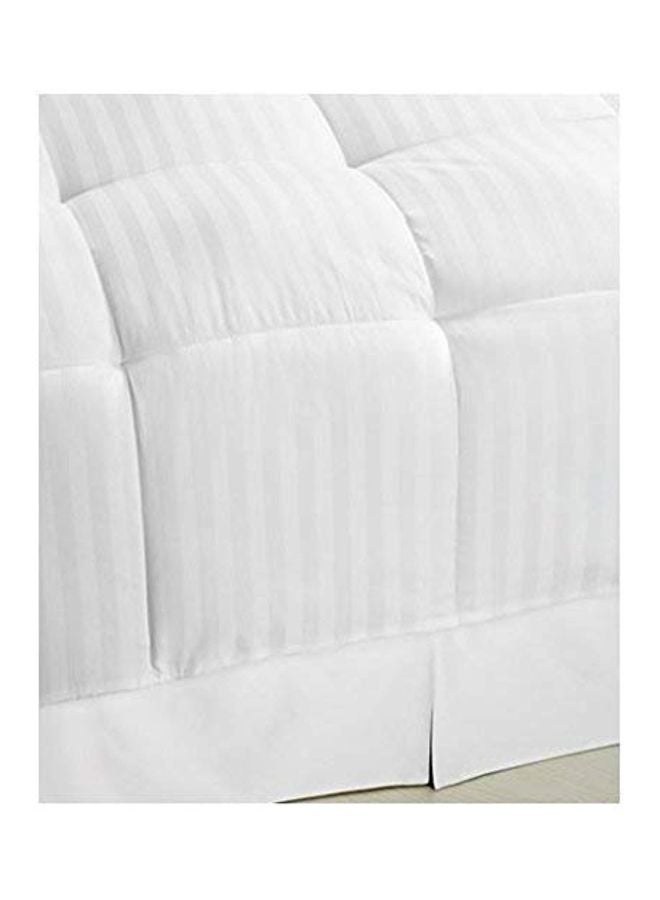 Damask Down Alternative Comforter Cotton White Twin