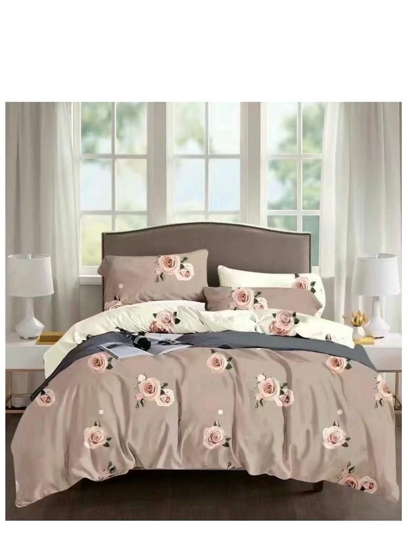 Single Size Duvet Cover Sets classic Pattern Bedding cover Set (1 Duvet Cover 160 * 210 CM +Fitted bed sheet 120x200 * 30CM +2 Pillowcases)