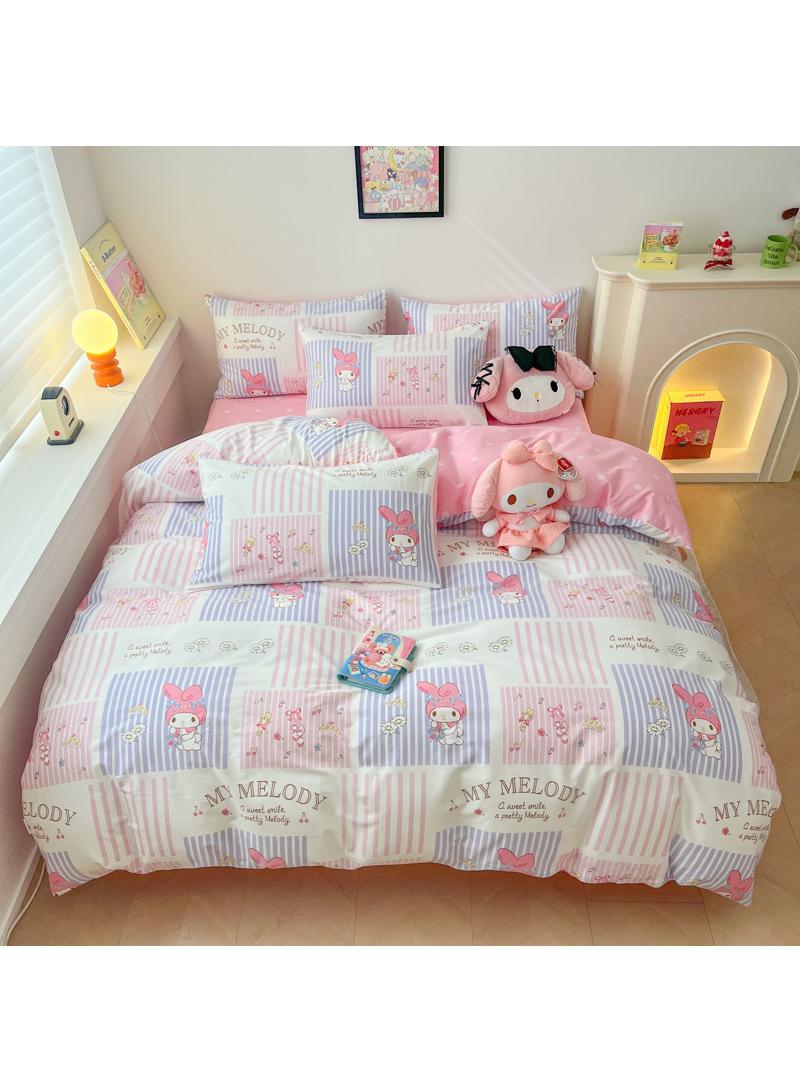 4-Piece Melody Cotton Comfortable Set Bed Sheet Set Children'S Day Gift Birthday Gift 200X230cm