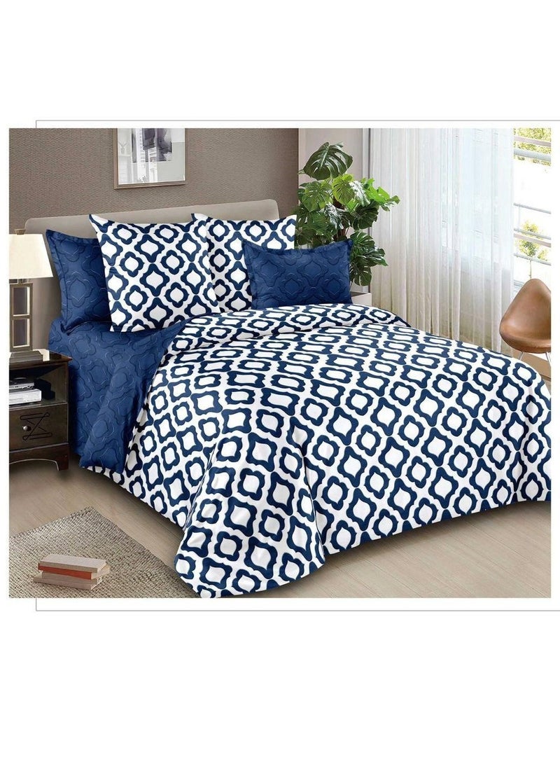 King Size Comforter Set Duvet Insert 6 Pieces Set 1 Fixed Duvet 1 Bed Sheet 4 Pillow Cover Size 220*240 Soft Comforter Com32