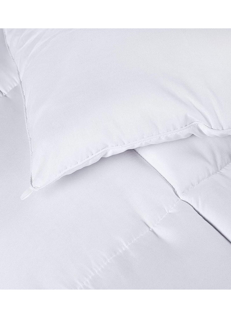 Utopia Bedding Comforter Duvet Insert - Quilted Comforter with Corner Tabs - Box Stitched Down Alternative Comforter (Queen, White)