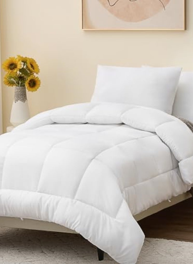 Duvet Comforter Microfiber for King/Queen Size Mattress 150x200, 200x220, Color White