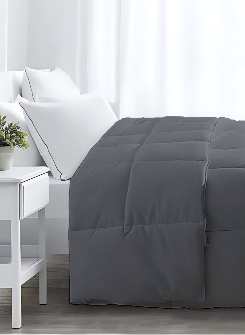 Duvet Comforter Cotton for King/Queen Size Mattress 150x200, 200x220, Color Grey