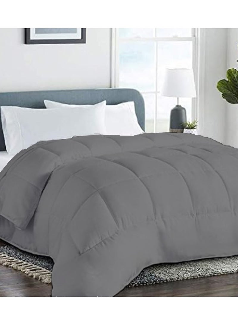 Duvet Comforter Cotton for King/Queen Size Mattress 150x200, 200x220, Color Grey