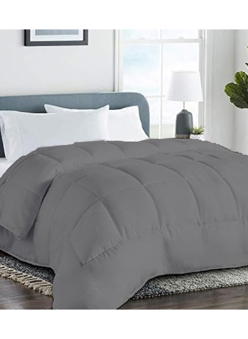 Duvet Comforter Microfiber for King/Queen Size Mattress 150x200, 200x220, Color Grey