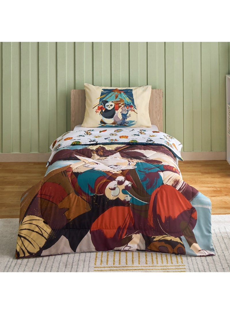 Kung Fu Panda 2-Piece Single Comforter Set 220 x 135 cm