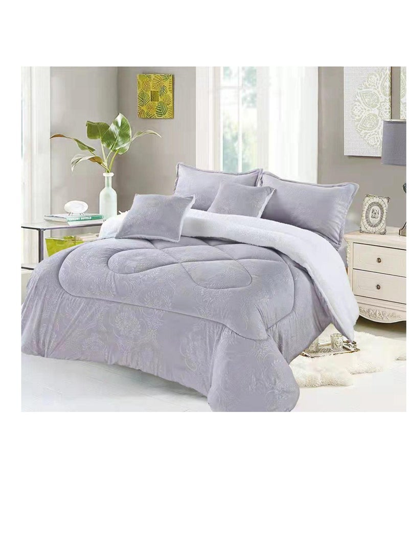 Wellsoft Silicone Filled Quilt-King Size (grizzled Fabric)Cotton Bedroom Textile Home 220*240cm