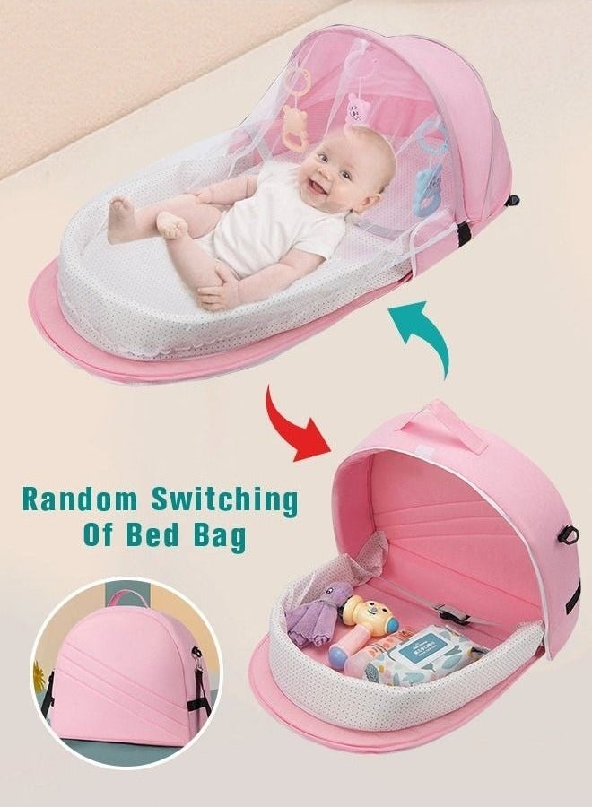 Baby Travel Portable Mobile Crib Foldable Newborn Multi-function Folding Bed With Toys Multipurpose Mummy Diaper Bag