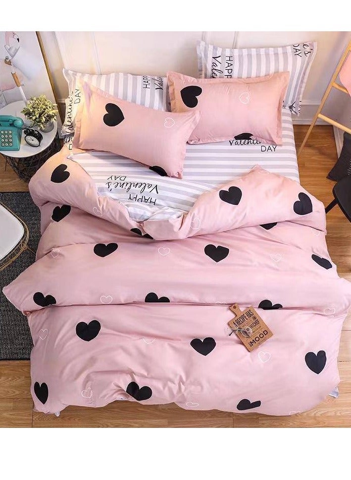 Disney Three-Piece Set Cotton Quilt Single Size Comforter Bedding Set, Anime Cartoon Bed kids Duvet Cover Set