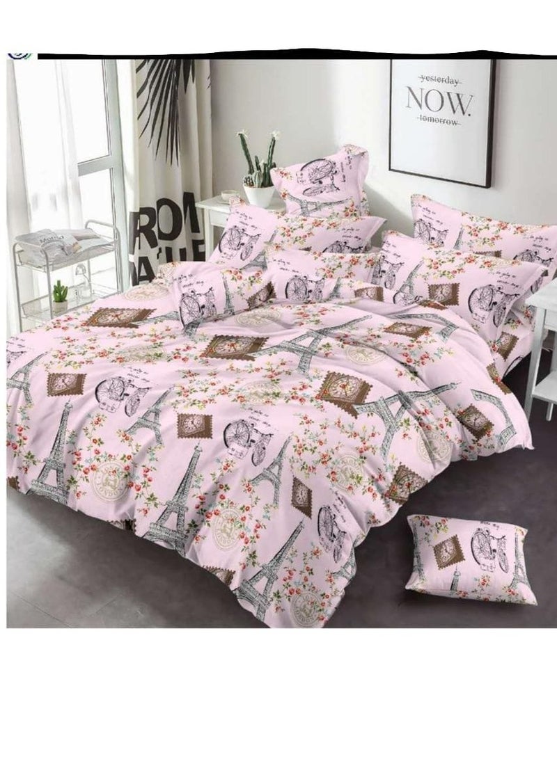 New Cartoon characters Single Size Comforter Bedding Set, Anime Cartoon Bed kids Fixed Duvet set 4pcs