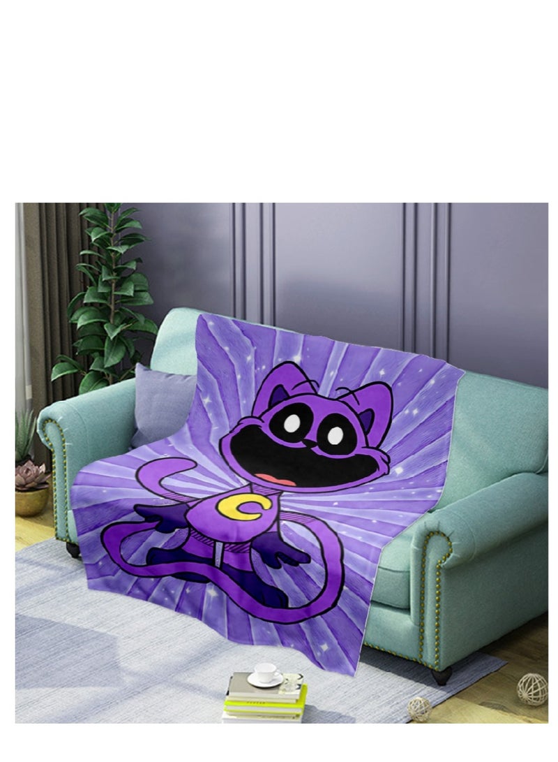 poppy playtime smiling crittersFlannel Throw Blanket  Super Soft Lightweight Air Conditioner Blanket Cooling Summer Blanket Towel Blanket For Couch