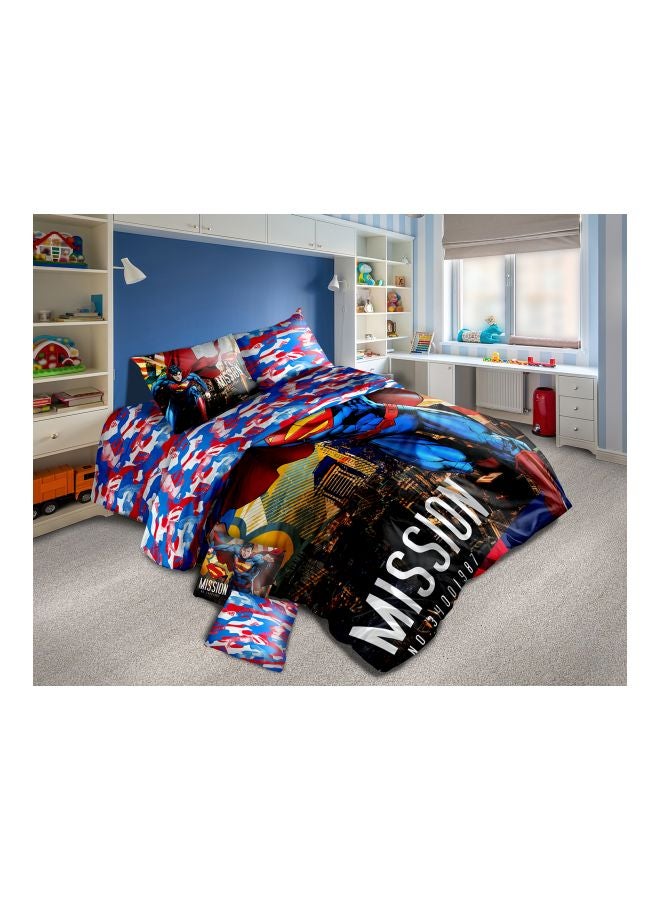 4-Piece Printed Comforter Set Polyester Multicolour