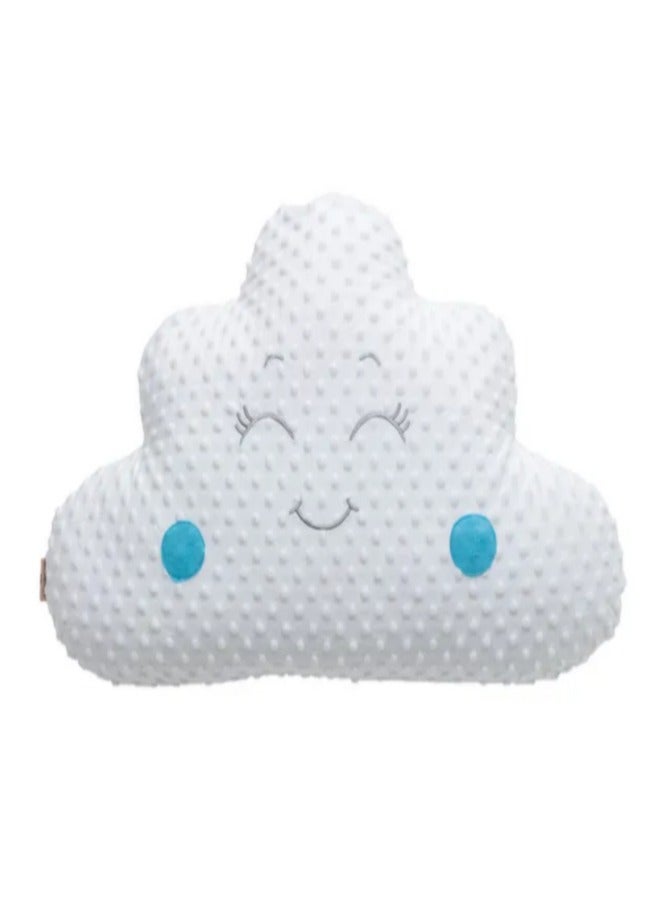 Blue Smiley Pillow Cloud: Cute Nursery Decor, Soft Baby Pillow - Comfortable, Adorable, Perfect for Baby's Room