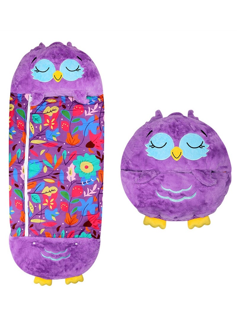 Children's sleeping bag Cartoon animal sleeping bag Children's quilted anti-kick sleeping bag Storage children's sleeping bag