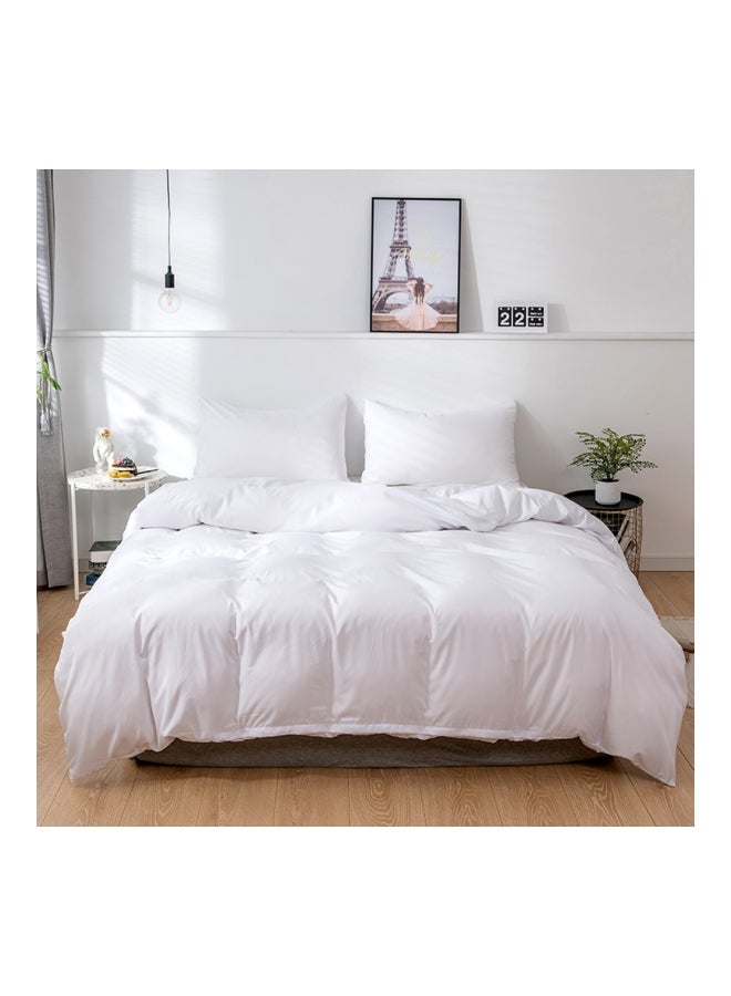 3-Piece Pillowcase Quilt Cover Set Polyester White