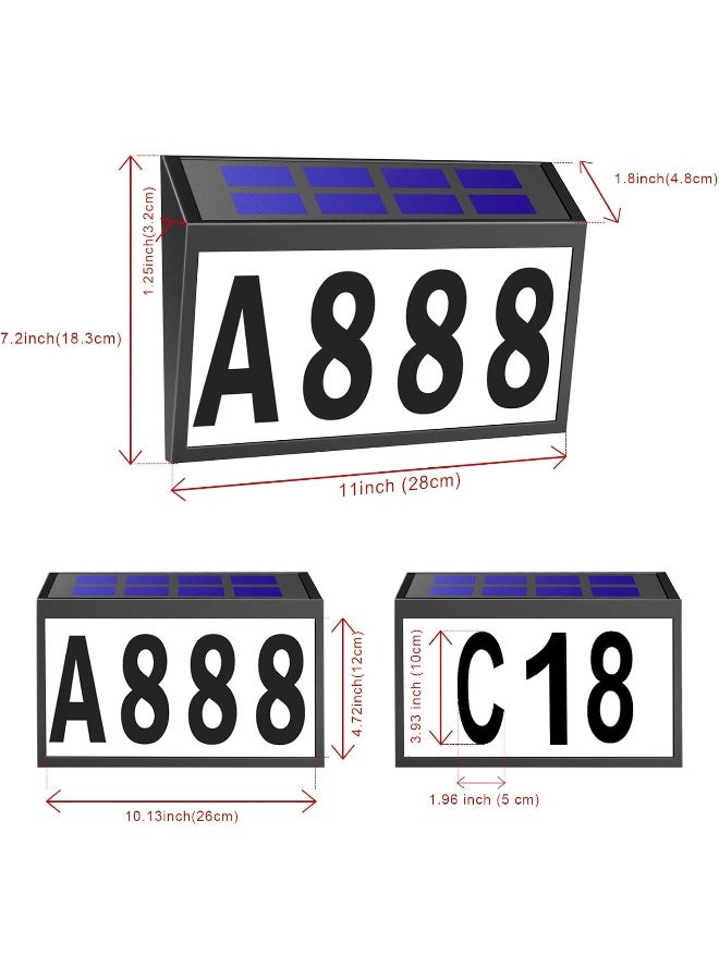 T-Sunus  Solar House Numbers Light, Lighted House Numbers Sign Plaque Address Numbers For Houses Waterproof Led Solar Powered Address Sign For Houses Mailbox Street Yard