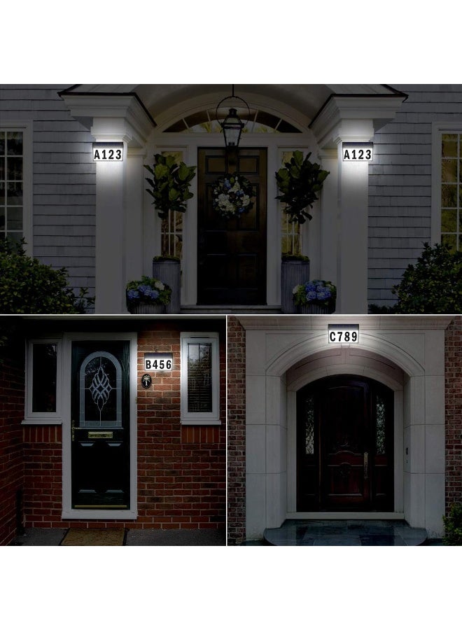 T-Sunus  Solar House Numbers Light, Lighted House Numbers Sign Plaque Address Numbers For Houses Waterproof Led Solar Powered Address Sign For Houses Mailbox Street Yard