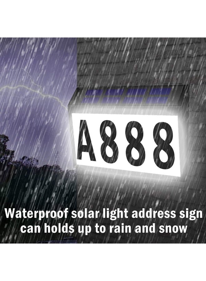 T-Sunus  Solar House Numbers Light, Lighted House Numbers Sign Plaque Address Numbers For Houses Waterproof Led Solar Powered Address Sign For Houses Mailbox Street Yard