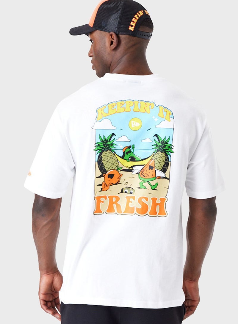 Fruit Graphic Oversized T-Shirt