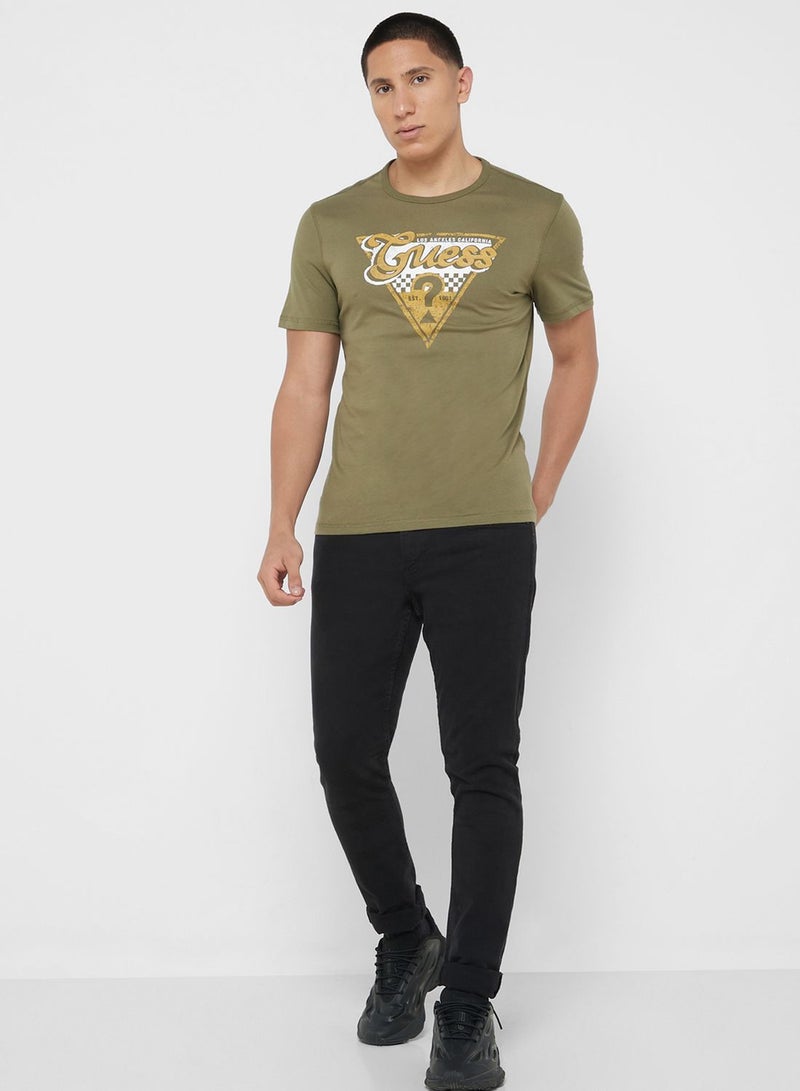 Logo Printed Crew Neck T-Shirt