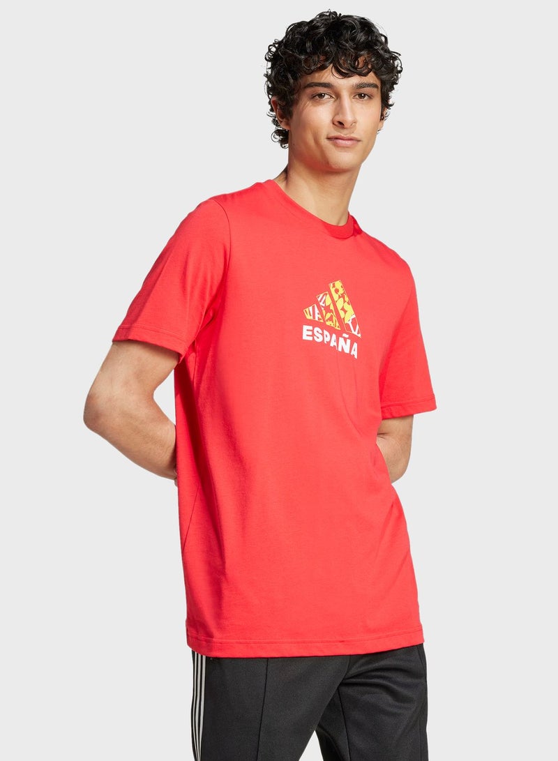 Spain Fan Graphic T-Shirt