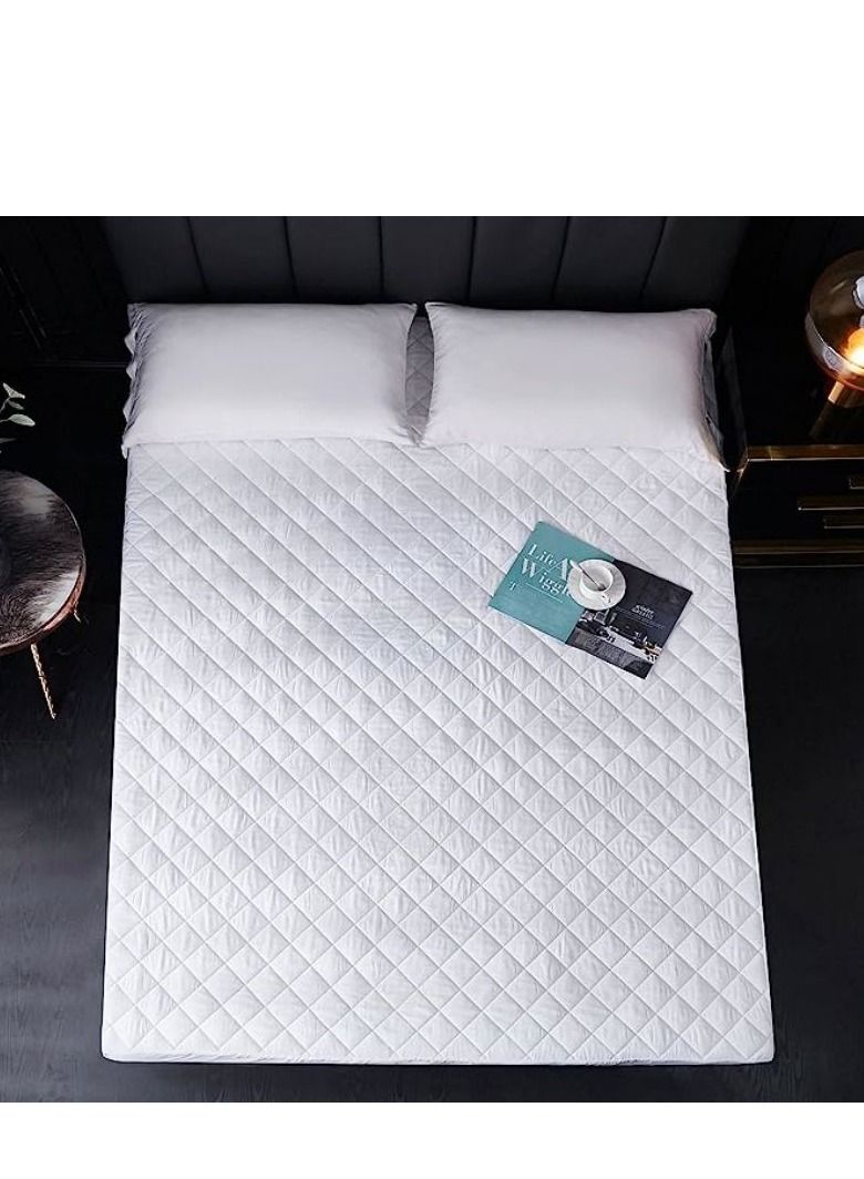 COOLBABY  Quilted Water Proof Fitted Mattress Protector Deep Pocket Hypoallergenic Waterproof Breathable Cooling Mattress Topper King Size