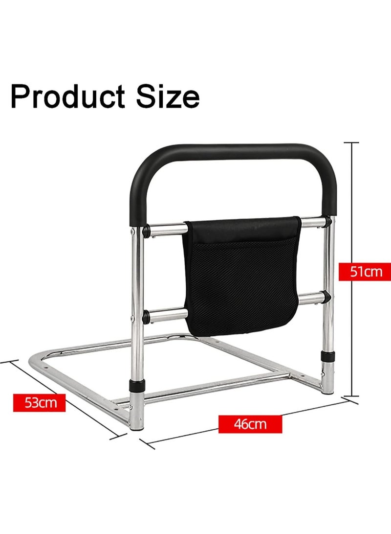 Bed Handicap Rails, Bed Rails for Elderly Hospital Bed Assist Bar with Storage Pocket for Elderly Adults