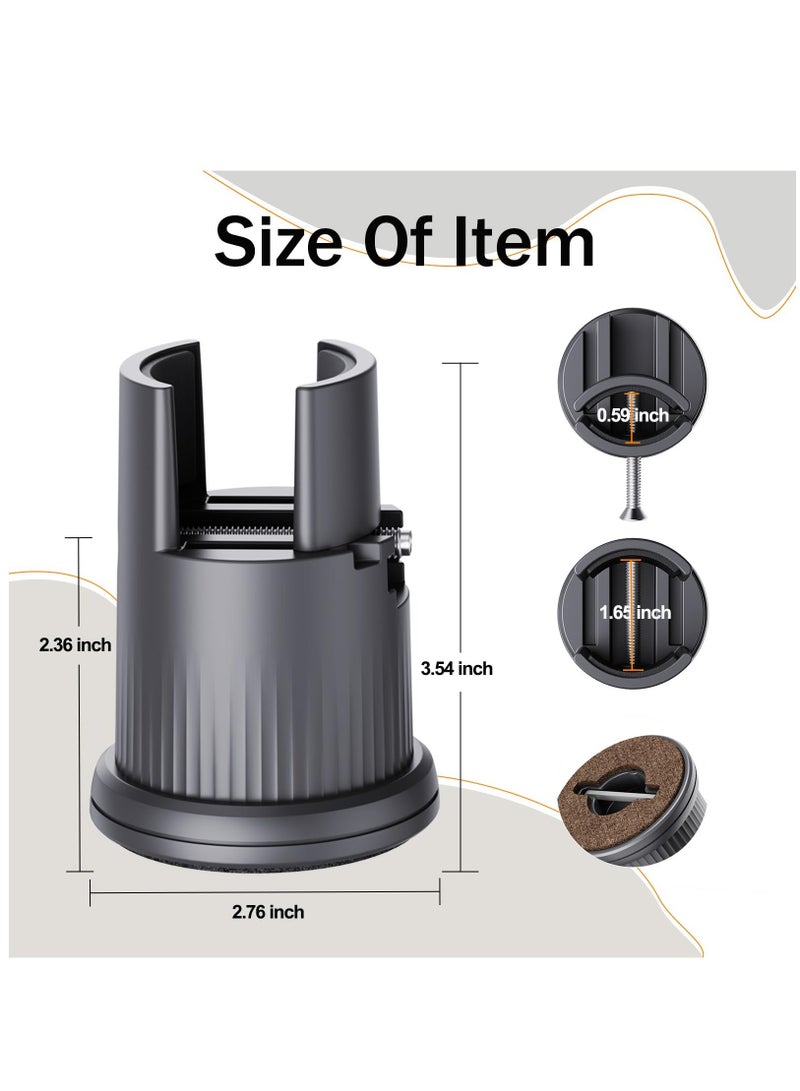 Adjustable Bed Risers with Arc-Shaped Retaining Clip, Fit Legs Diameter from 0.59–1.65 Inch, Elevation in Heights 2.36 Inch Heavy Duty Bed Risers Supports Up to 5000 Lbs(Gray, 4 Pack)