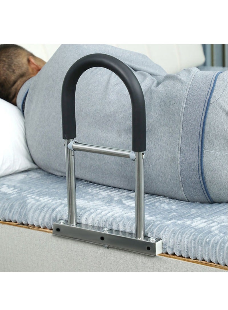 Bedside Handrails for the Elderly, Risers, Bed Railings, Stainless Steel Handrails with Bottom Plates