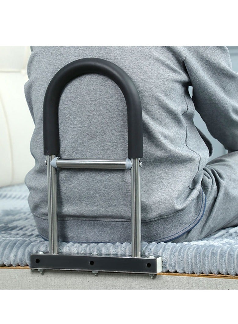 Bedside Handrails for the Elderly, Risers, Bed Railings, Stainless Steel Handrails with Bottom Plates