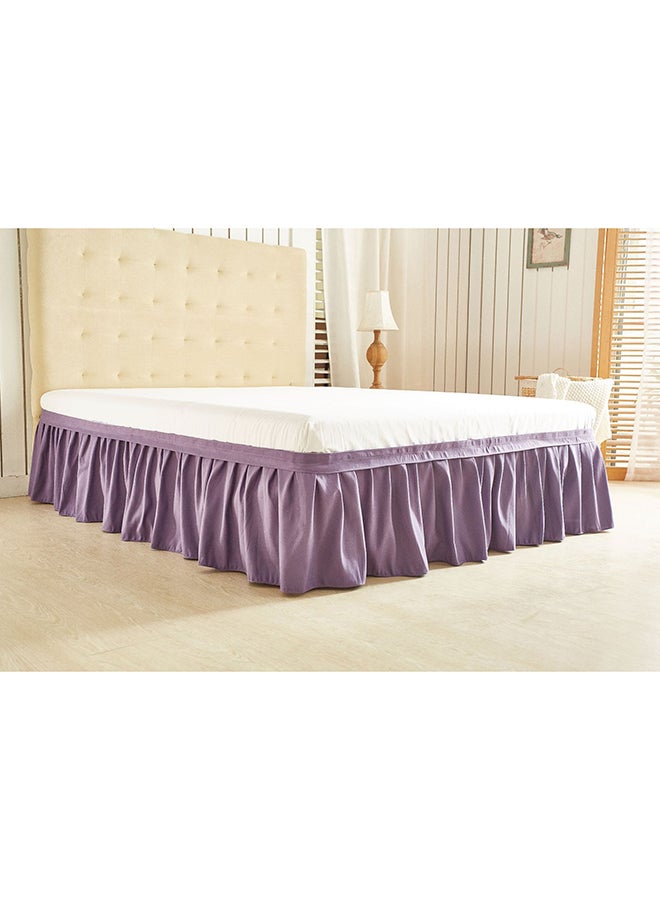 Ruffled Bed Skirts polyester Purple Twin