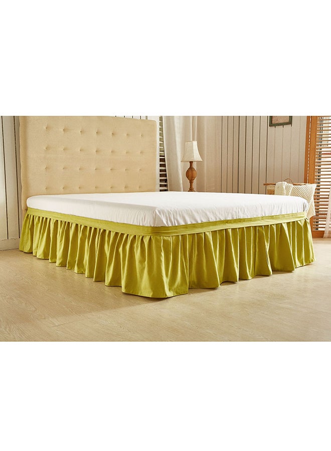 Ruffled Bed Skirts polyester Green Twin