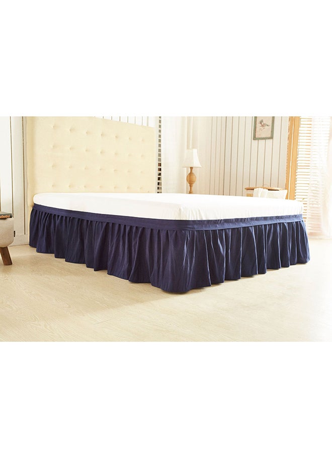 Ruffled Bed Skirts Polyester Purple