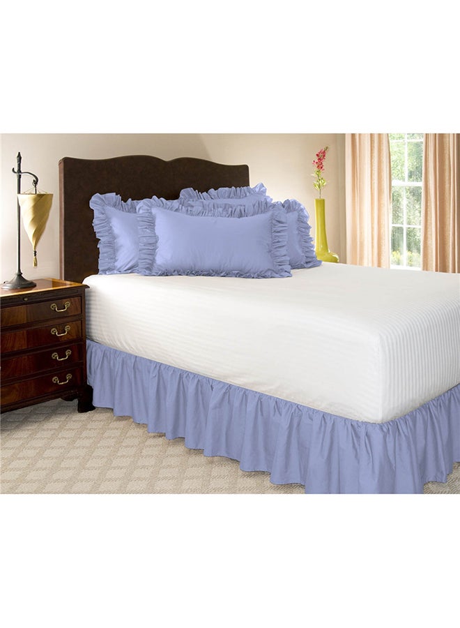 Easy Fit Ruffle Bed Skirt Polyester Blue A:150x200+38cmcm