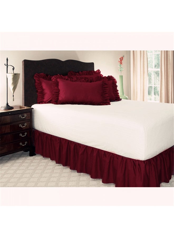 Easy Fit Bed Skirt polyester Red A:150x200+38cmcm