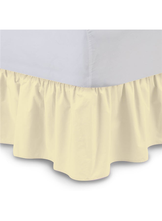 Easy Fit Ruffle Bed Skirt polyester Beige A:150x200+38cmcm