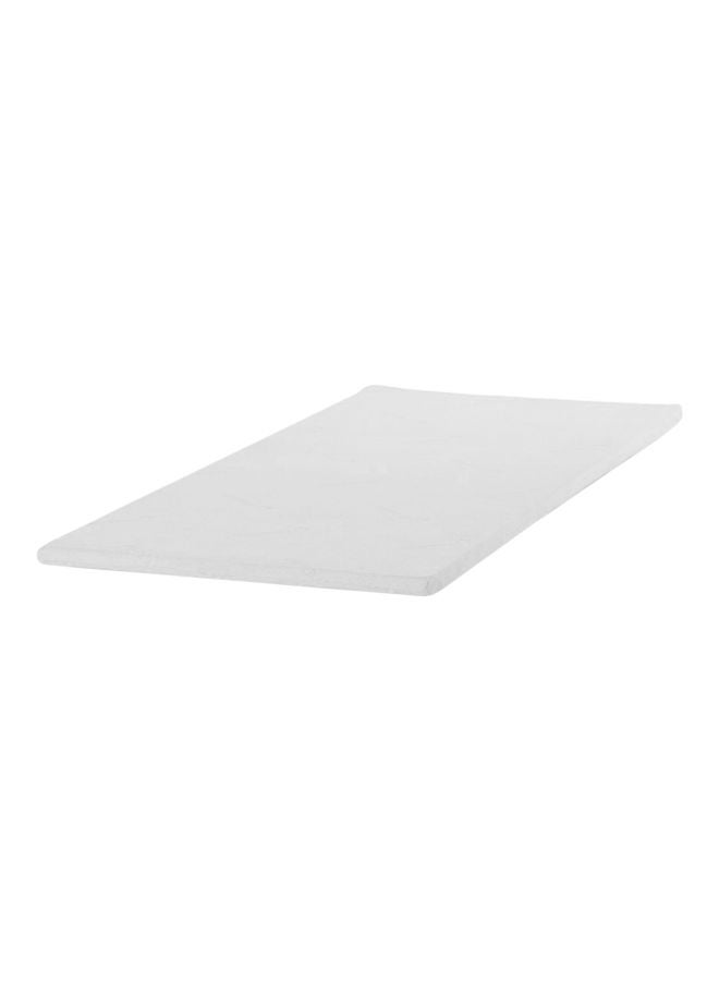 Mattress Topper With Cover Memory Foam White 190x160x5cm