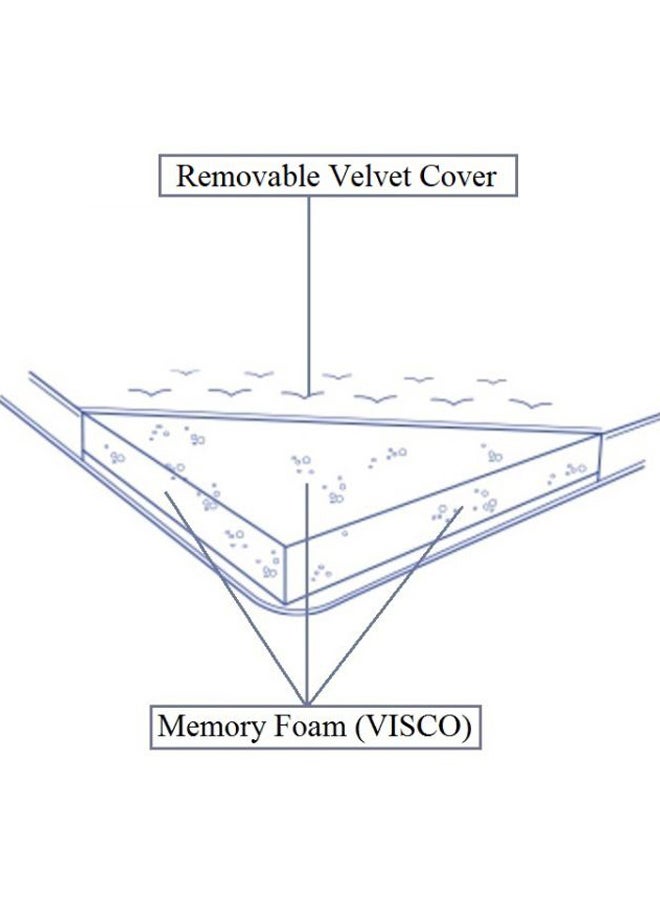 Mattress Topper With Cover Memory Foam White 190x160x5cm