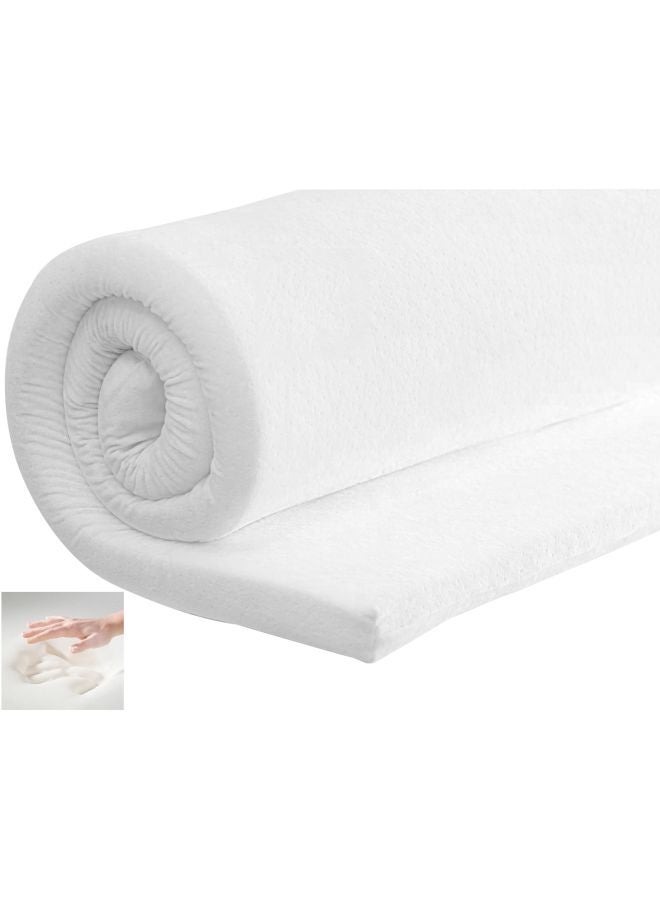 Mattress Topper With Cover Memory Foam White 200x100x5cm