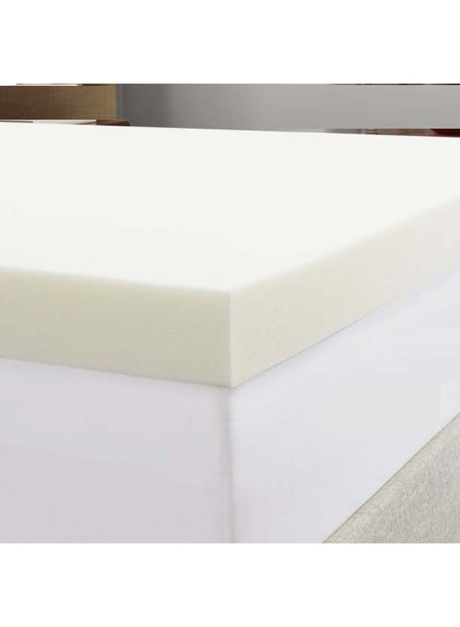 Mattress Topper Memory Foam White 200x190x5cm