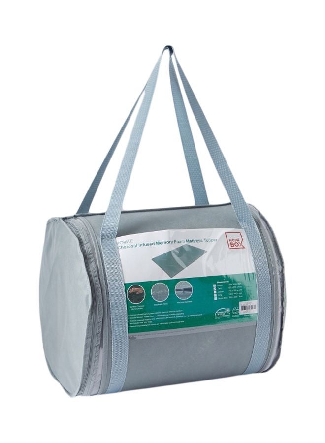 Innate Charcoal Infused Mattress Topper Polyester Grey 200x120x4cm