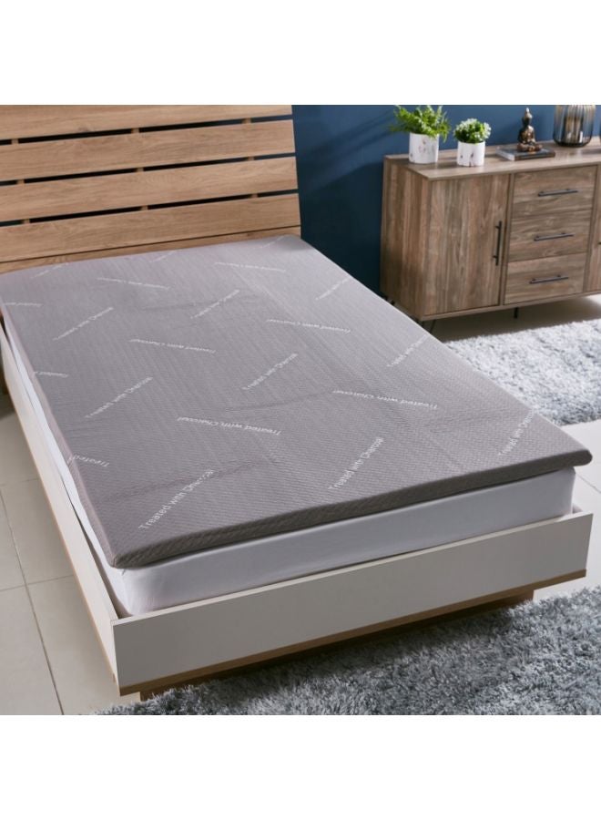 Innate Charcoal Infused Mattress Topper Polyester Grey 200x120x4cm