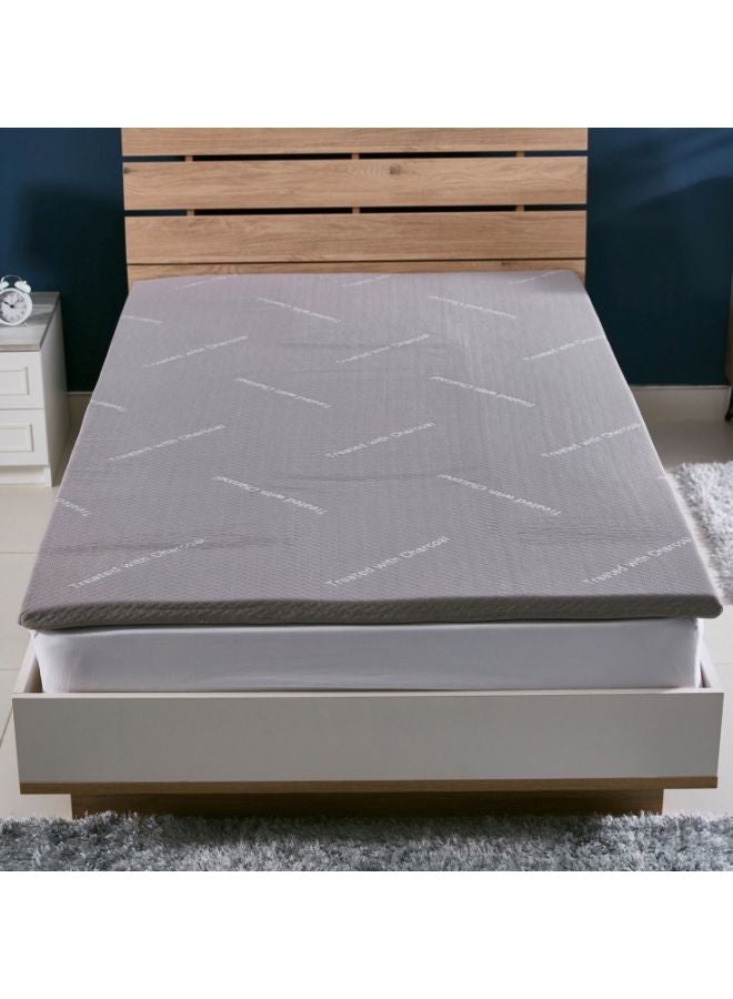 Innate Charcoal Infused Mattress Topper Polyester Grey 200x120x4cm
