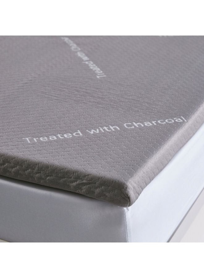 Innate Charcoal Infused Mattress Topper Polyester Grey 200x120x4cm